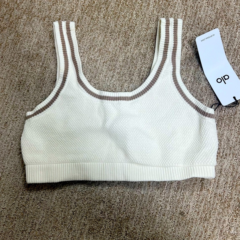 Alo Yoga Tennis Club Sweater Knit Bra NWT